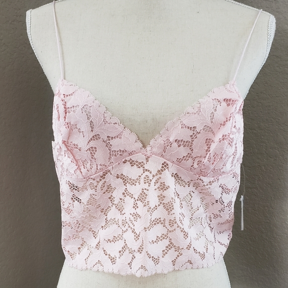 Free People Women's Brami Lace Crop Cami Longline - Picture 3 of 6